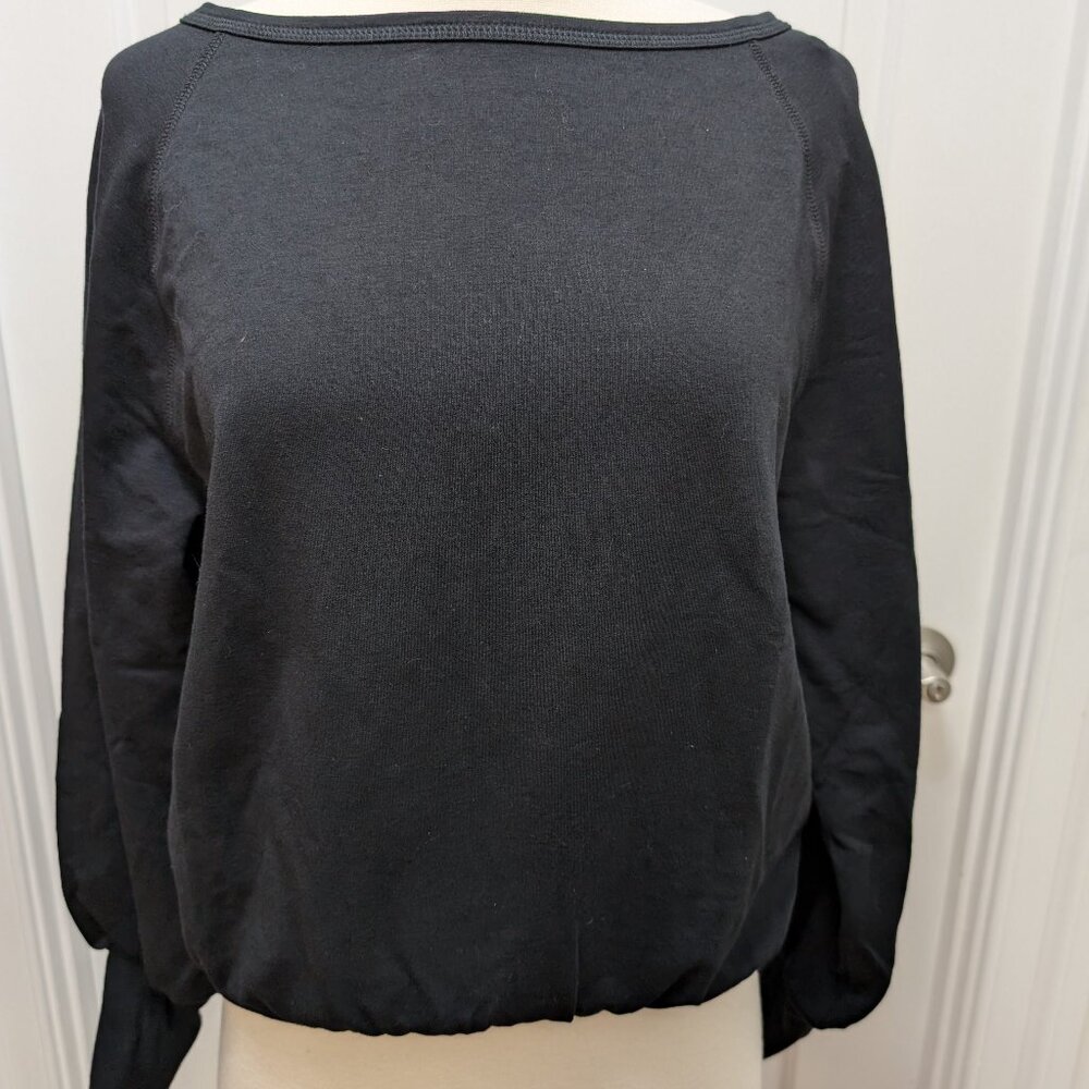 Universal Standard NWT Size 2-4 Black Super Soft Terry Scoop Sweatshirt